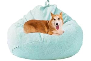 Bean Bag Chair Memory Foam Filled Bean Bag Handle Super Soft Washable Living Room Sofa Bedroom University Dormitory(No Fillin