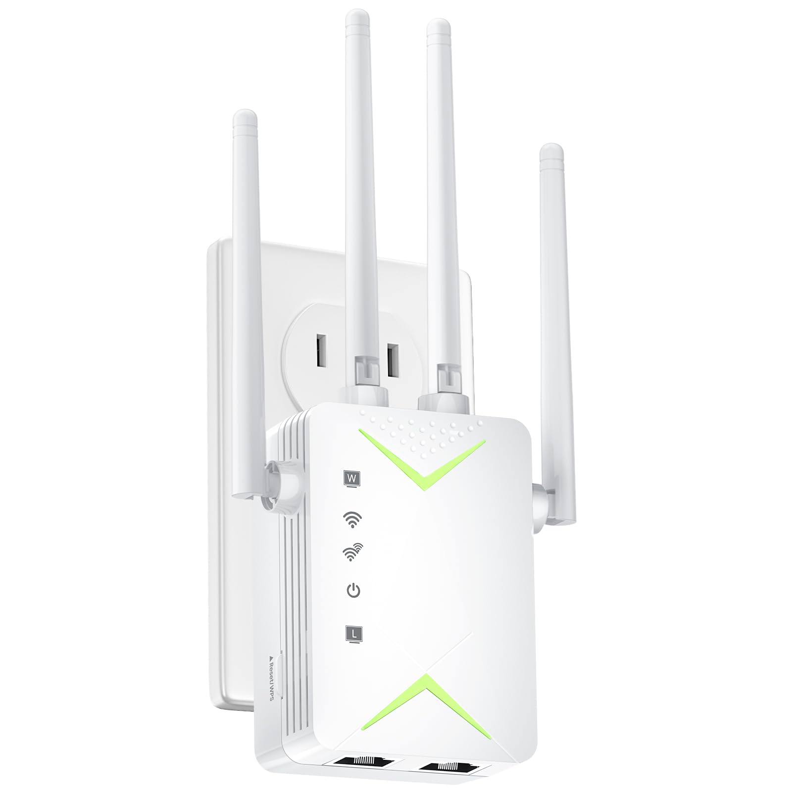 Photo 1 of Powerful WiFi Extender Signal Booster, Up to 15,000 Sq Ft & 60 Devices, Whole Home Coverage Internet Repeater Works with Any Router | Plug and Play