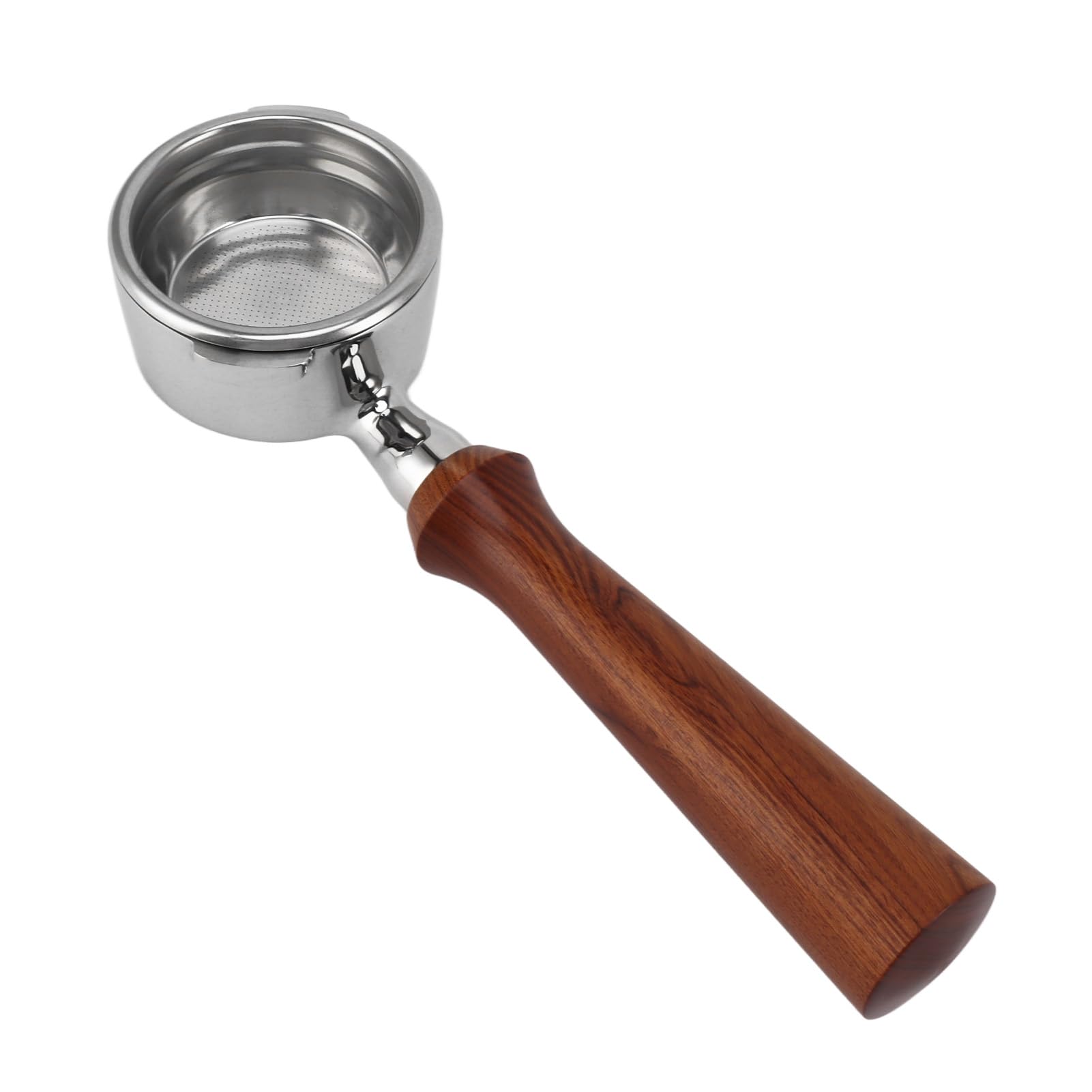 58mm Bottomless Portafilter for 2 Ears Stainless Steel Naked Bottomless Portafilter with Filter Basket, Fits for Classic Evolution Espresso Deluxe Evol Ution More