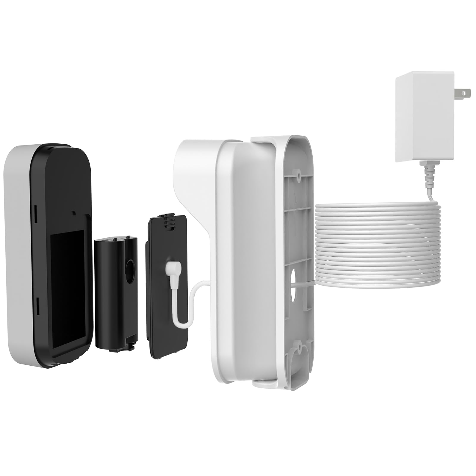 Photo 1 of 12V Power Adapter Kit for myQ Smart Garage Video Keypad, 25ft Stable Charging Cable & Swivel Angle Bracket, Weatherproof Mounting Bracket for myQ