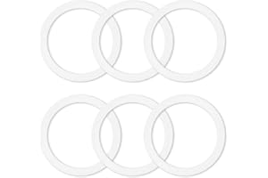 EUSTREER 6 Pcs Gasket Seal Rings for Bialetti Moka Express Dama 1 Cups - Spare Food Grade Silicone Sealing Rings for Aluminium Stovetop Coffee Maker Pots