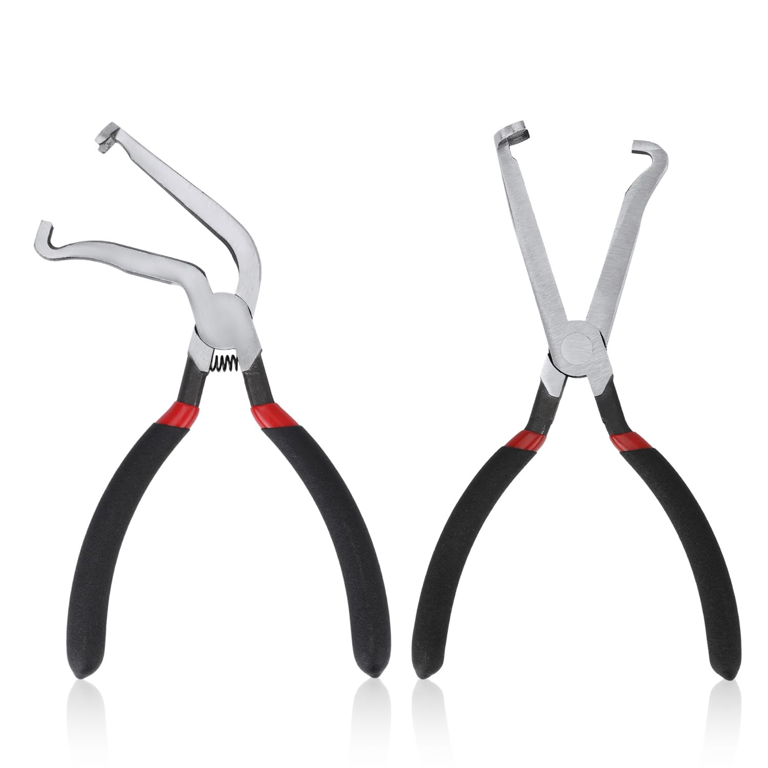 Photo 1 of 2pcs Electrical Disconnect Pliers for Car, Electric Connector Pliers Metal Fuel Line Petrol Clip Pipe Disconnect Pliers Spark Plug Pliers Automotive Quick Disconnect Hose Tool for Push Tab Style Plugs