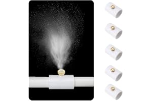 H&G lifestyles 1/2 Inch PVC Mist Nozzle Coupling PVC Split Section with Mist Nozzle (Pack of 5)