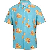 MADHERO Men's Hawaiian Short Sleeve Shirt Casual Button Down Summer Beach Shirt