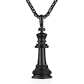 abooxiu Urn Necklaces for Ashes Chess Cremation Necklace Keepsakes Necklace Jewelry for Ashes of Loved Ones Cremation Jewelry Pendant for Men Women
