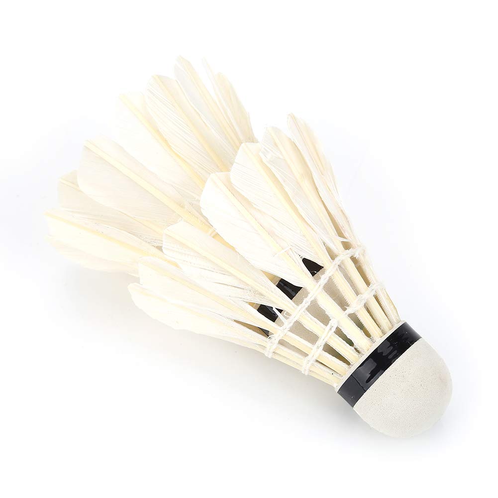 KIMISS 12Pcs Lot White Feather, Balls Shuttlecocks Outdoor Shuttlecocks for Badminton Badminton Slow Speed Sports Training Accessory