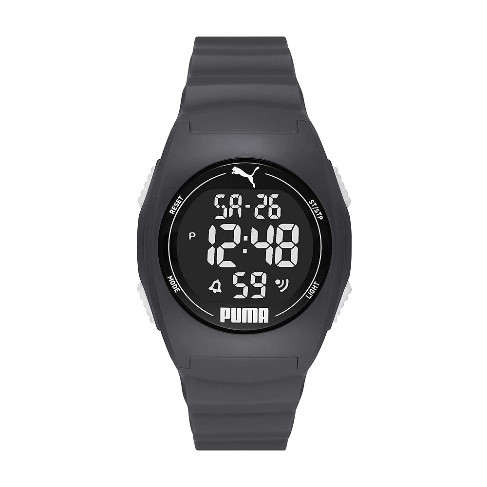 PUMA Watch for Men PUMA 4, Digital movement, 44mm Gray Polyurethane case with a Polyurethane strap, P6016
