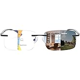 KISSOUL Photochromic Multifocus Progressive Reading Glasses Men Women Multifocal Transition Anti-blue Light Sunglasses Reader