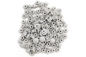 BOPOREAE 100Pcs 5mm(3/16Inch) Grey Screw Caps Plastic Hole Plugs Round Button Top Shelf Plugs Cabinet Cupboard Bookcase License Plate Furniture Hardware Blanking Drilling Hole Cover