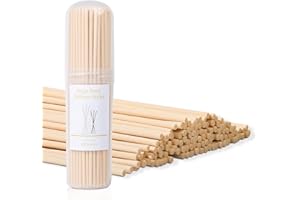 YISOWUH Reed Diffuser Sticks - Reed Sticks -Diffuser Refills - Essential Oil Aroma Diffuser Sticks Rattan Wood Replacement for Aroma Fragrance 120 PCS(19cm*3.5mm Beige Color)