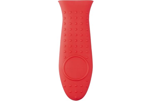 Amazon Basics Silicone Hot Skillet Handle Cover Holder, Red