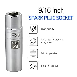 9/16-inch Magnetic Spark Plug Socket 3/8-inch Drive