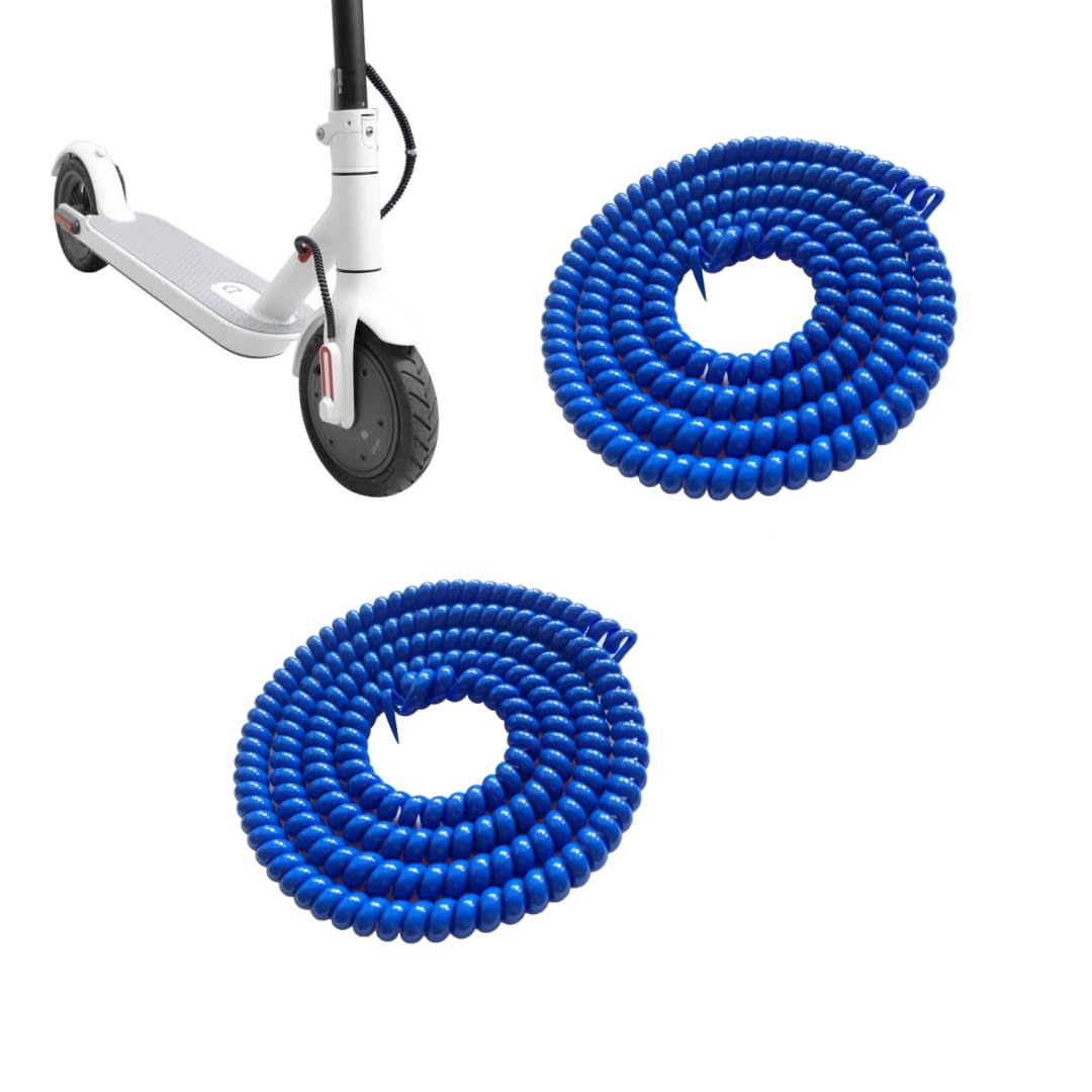 YQQXCY 2M Scooter Cable Protector Spiral Cable Tube for Ninebot G30 Max Kugoo M365 Xiaomi 1S Pro2 Mi3, E-Scooter Accessories (Blue) — image 1