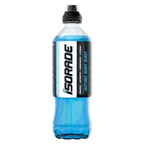Isorade Isotonic Berry Burst - Hydration & Performance Drink - Electrolytes, Carbohydrates, B Vitamins - 12x500ml PET