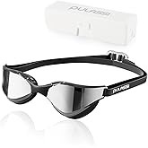 PULASSI Adult Swim Goggles, Swimming Goggles for Adult Men Women Youth, Anti Fog Anti UV No Leaking Full Protection
