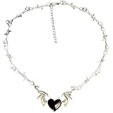 925 Sterling Silver Devil Heart Barbed Wire Necklace Bracelet For Men and Women - Barbwire Little Thorns Chain Choker Jewelry Gifts Barb Wine Necklace Hiphop Punk Little Thorns Chain Choker Bracelet