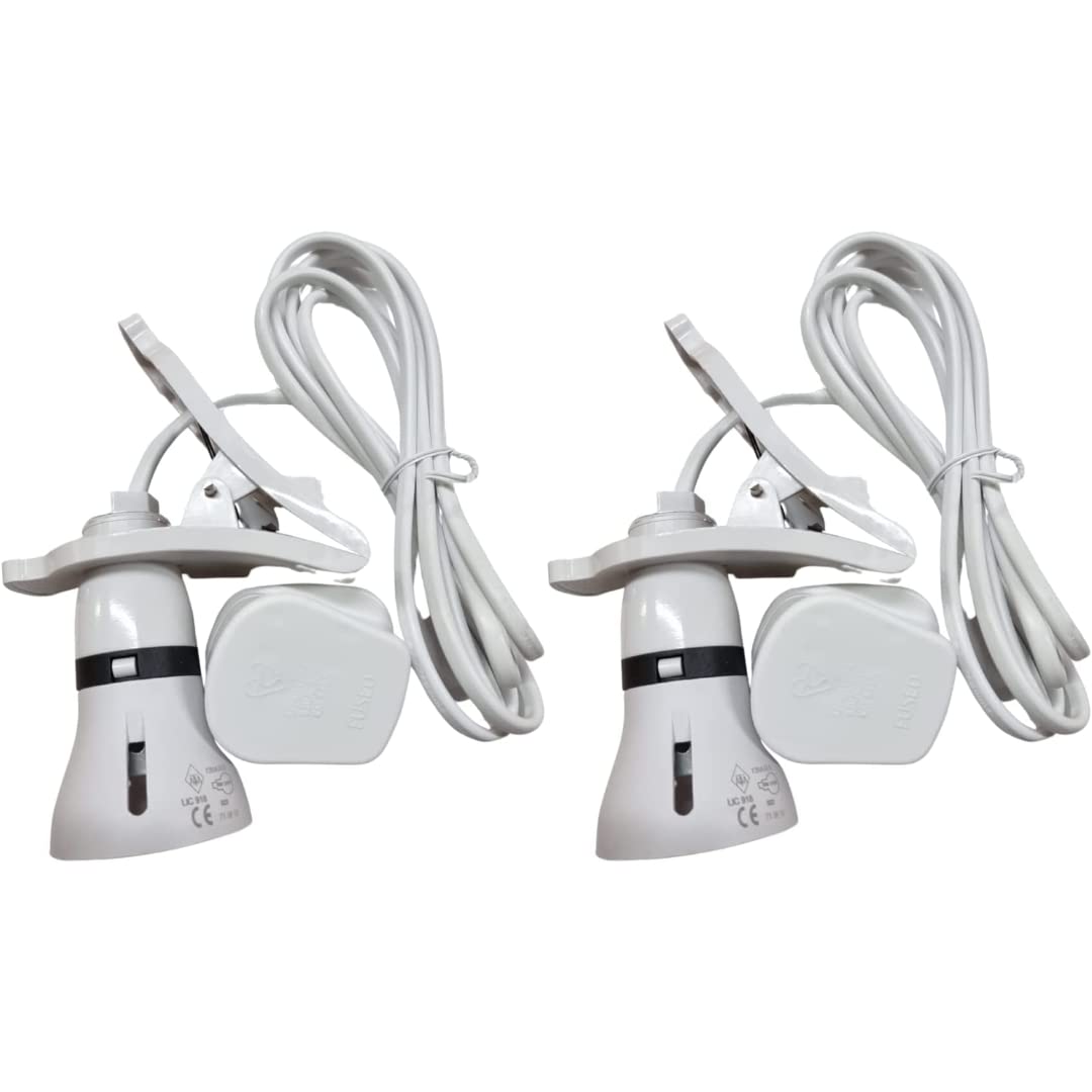 Desk Lamp 2M Nail Desk Lamp with Switch - Bedroom Lamp for Lighting at Home & Shop LED Lights for Bedroom Floor Lamp, Bayonet Light Bulb Holder & Also Reading Light with Clip on Lamp.(POF2)