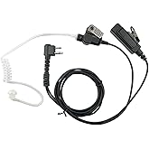MaximalPower Headset Earpiece with Kevlar Reinforced Cable 2-Pin for Motorola Two-Way Radios Surveillance Headset (RHF MOT 2PIN HQ)