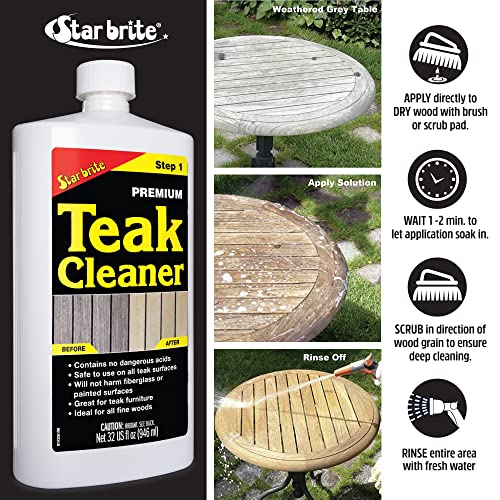STAR BRITE Premium Teak Cleaner Restore, Renew & Refresh Old