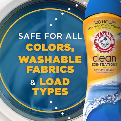 ARM & HAMMER CLEAN SCENTSATIONS IN-WASH SCENT BOOSTER, LAUNDRY SCENT BOOSTER PURIFYING WATERS SCENT, 45 OZ