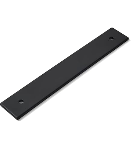 GlideRite 4-3/4″ Square Backplate – Matte Black, 3-3/4″ Center-to-Center, Covers Existing Cabinet Holes