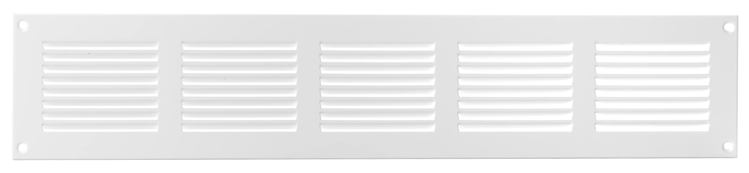 LIRAST 500x100mm / 20x4 inch White Metal Ventilation Grille Air Vent Cover with Insect Mesh