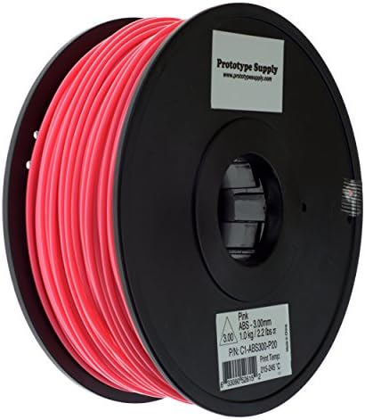 Prototype Supply 3mm ABS Pink 3D Printing Filament, 1kg (2.2 pounds)