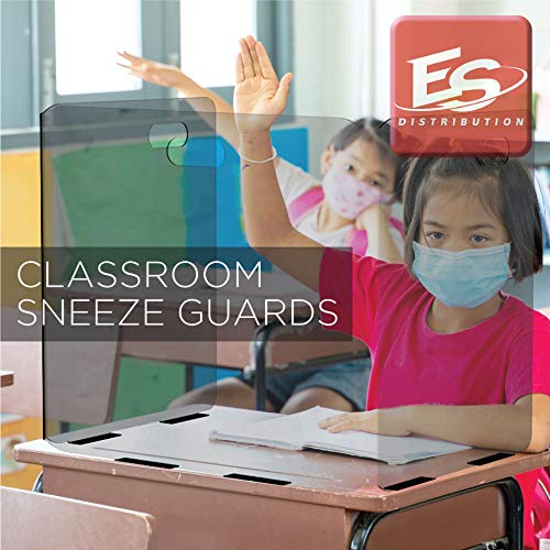 Sneeze Guard Folding Barrier for Classroom Student Desk or Counter, 23.