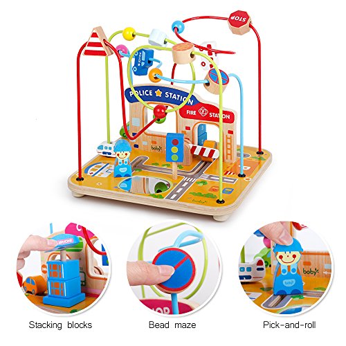 4 Wooden+Traffic+Coaster+Educational+Toddlers