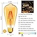 YFXRLIGHT Dimmable 6W Vintage Edison LED Bulb, ST64(ST21) Antique Filament LED Light Bulbs (Amber Glass), 50W Equivalent, Soft Warm 2200K 420 Lumens, 6 Pack（2 Year Warranty