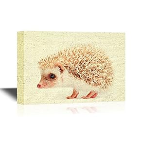 Canvas Wall Art - Adorable Hedgehog - Gallery Wrap Modern Home Art | Ready to Hang - 12x18 inches