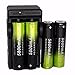 Clearance!4PCS Rechargeable 18650 Battery& Dual Smart Charger,Canserin 5800mAh Li-ion 3.7V