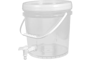 ERINGOGO Clear Plastic Water Storage Bucket with Spigot Heavy-Duty Industrial Strength Portable Pail for