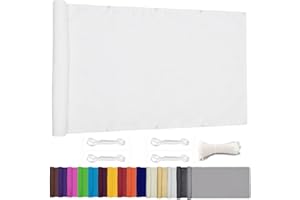 ZHhan Balcony Privacy Screen for Backyard Deck Patio Balcony Fence Porch Sun Shade PVC UV Protection Sun Wind 8 Days Delivere