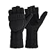 Bodvera Thermal Insulation Fingerless Texting Wool Gloves for Women and Men Winter Warm Knitted Convertible Mittens Flap