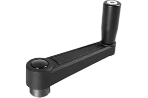 HTONG INDUSTRY Nylon Crank Handle with a Round or Square Installation Hole and a Revolving Handle for Machine Tool(Square Hole 10x10x80(2pcs))