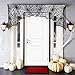 OurWarm Halloween Black Lace Spiderweb Fireplace Mantle Scarf Cobweb Cover for Halloween Door Window Decorations, Spooky Festive Party Supplies 74 x 35 Inch