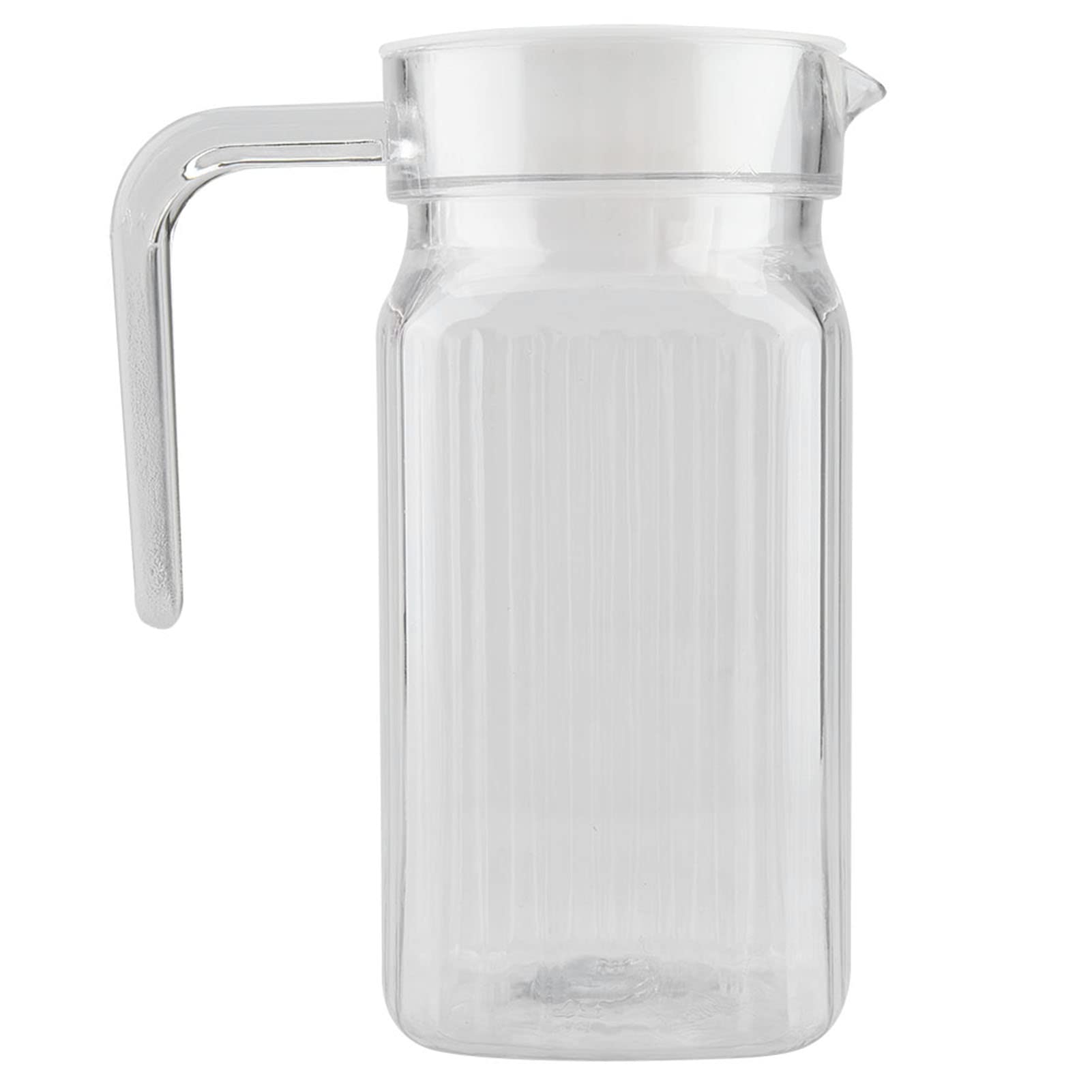 Plastic Jug With Lid, Plastic Pitcher,500ml Acrylic Transparent Juice Jug Jug With Lid Juice Bottle Striped Water Ice Cold Juice Jug with Lid for Bar Homefridge Door Jug with Lid