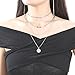 Lariatneck Layered Choker Necklace Silver Multilayer Necklace Women Coin Pendant Chain Choker Set of 2 …