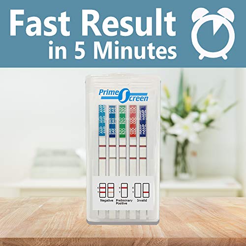 Prime Screen [5 Pack] 5 Panel Saliva Oral Fluid Test Kit, E&I Exempt