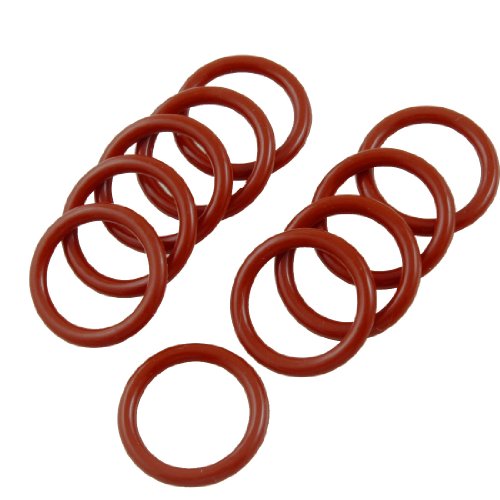 10 Pcs Red Silicone O Ring Oil Seals Gaskets Washers 24mm x 3mm