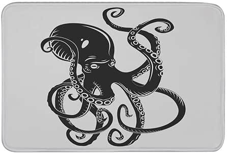 Alfombrilla antideslizante para decoración de pulpo, personajes de