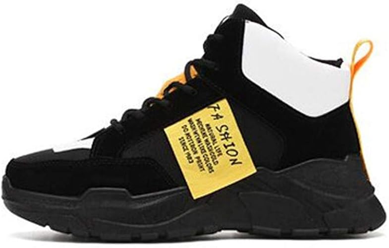 Amazon スニーカー メンズ 靴 スリッポン カジュアル 厚底 ミックスカラー 編上げ ハイカット ヒップホップ ノーブランド品 スニーカー