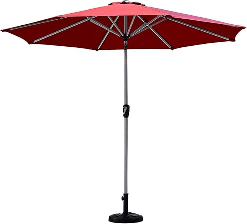 Amazon Com Zay Outdoor Steel Market Patio Umbrella Tilt Push Button Shade Canopy Cover With 8 Ribs 2 7m 8 9ft Red Garden Outdoor