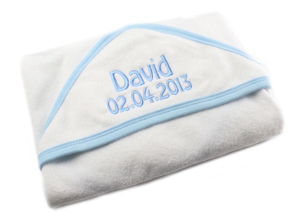 personalised baby towel gift set