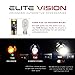 Elite Vision 194 168 T10 192 2825 W5W Titanium Series LED Non-Polarity 400LM Bright Red for Dome Map Courtesy Door License Plate Cargo Lights (Pack of 2) (Red)