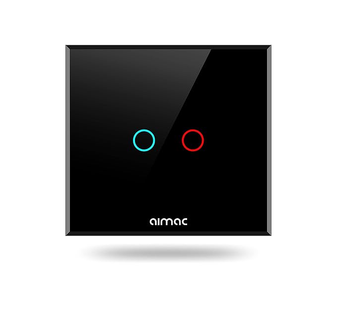 almac Black Touch Screen Crystal Glass Switch Board Two Switch Amazon