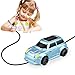 Kaerdun Inductive Train Toy Magic Mini Car Follow Drawn Black Line for Kids (Blue Jeep)