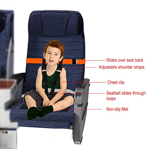 Children Care Harness Safety Airplane Restraint System with NonSlip Drying Mat For Kids