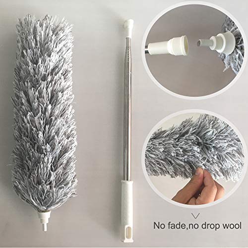 image for Microfiber Duster for Cleaning with Extension Pole Reaches 100 Inches